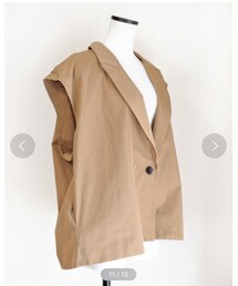 no brand | 【Marient Online Store】バックタックスリーブレスナイロンJK(ナイロンジャケット)