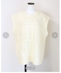 Marient | ケーブルアランニットベスト(ニット/セーター)