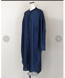 Marient | シアースタンドカラーシャツワンピ(シャツワンピース)