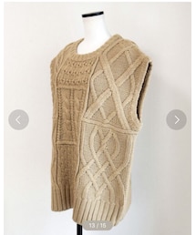 no brand | 【Marient Online Store】ケーブルアランニットベスト(ベスト)