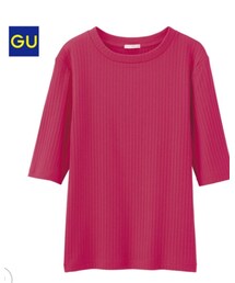 UNIQLO | リブハイネックT（5分袖）(Tシャツ/カットソー)