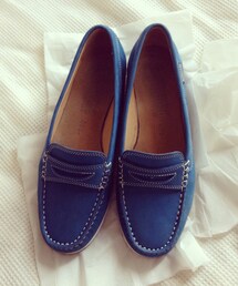 ローファー/デッキシューズ(青)(その他シューズ)