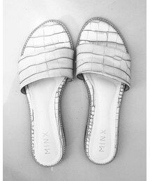 Minx | snake skin sandals in white(サンダル)