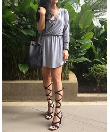 ZALORA | Grey Asymmetric Dress (ワンピース)