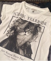 ZARA | 髪の毛生えてる猫Tシャツ(Tシャツ/カットソー)