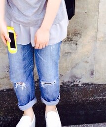 AZUL by moussy | ダメージジーンズ(デニムパンツ)