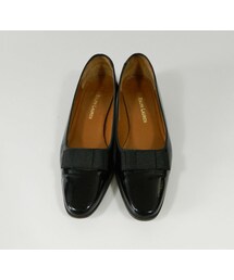 RALPH LAUREN | Vintage Black Patent Leather Bows Shoes(その他シューズ)