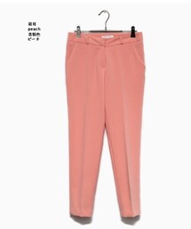 スリムフィットシンプルカラースラックス(その他パンツ)