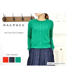 MACPHEE | MACPHEE マカフィー TOMORROWLAND 14G クルーネック ベーシックニットカーディガン (カーディガン/ボレロ)