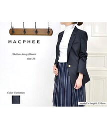 MACPHEE | MACPHEE マカフィー TOMORROWLAND 1ボタンNAVYブレザー ジャケット (テーラードジャケット)