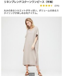 UNIQLO | リネンブレンドコクーンワンピース(ワンピース/ドレス)