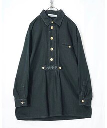 月暈 | チロリアンシャツ 後染め(ジャケット/アウター)