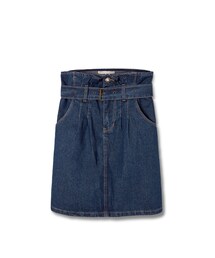 LOVFEE | 復古甜系花苞腰帶牛仔裙(デニムスカート)
