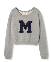 LOVFEE | La petite 字母M植絨印花短版上衣(Tシャツ/カットソー)