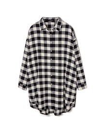LOVFEE | 歐美率性格紋長版襯衫(シャツ/ブラウス)