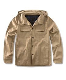 LOVFEE | 雙口袋開釦式連帽襯衫外套(マウンテンパーカー)