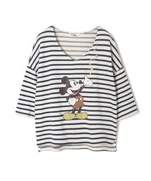 LOVFEE | La petite 歡樂米奇燙金星星條紋上衣(Tシャツ/カットソー)