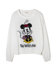 LOVFEE | La petite 格紋米妮圖樣長袖針織衫(ニット/セーター)