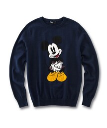 LOVFEE | Le gentle 格紋米奇圖樣長袖針織衫(ニット/セーター)