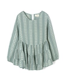 LOVFEE | 甜系復古小花朵刺繡傘襬上衣(ワンピース)