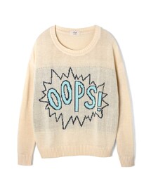 LOVFEE | OOPS！羅紋邊長袖針織衫(ニット/セーター)