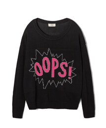 LOVFEE | OOPS！羅紋邊長袖針織衫(ニット/セーター)