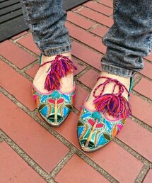 no brand | エスニック刺繍パンプス(パンプス)