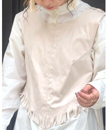 Kastane | スウェードフリンジベスト(トップス)