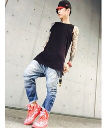 DANKE SCHON | DANKE SCHON ﾉｰｽﾘｰﾌﾞｶｯﾄｿｰ(Tシャツ/カットソー)