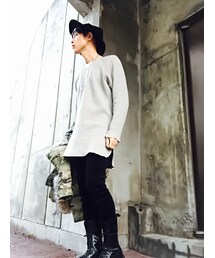 Denime | Denime ﾛﾝｸﾞﾜｯﾌﾙｶｯﾄｿｰ(Tシャツ/カットソー)