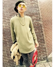 Denime | Denime ﾛﾝｸﾞﾜｯﾌﾙｶｯﾄｿｰ(Tシャツ/カットソー)