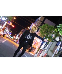 DOUBLE NAME | DOUBLE NAME ﾎﾞｰﾀﾞｰｶｯﾄｿｰ(Tシャツ/カットソー)