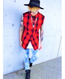 H&M | H&M　ﾘﾒｲｸﾁｪｯｸｼｬﾂ(シャツ/ブラウス)