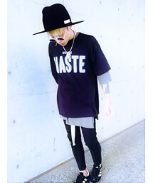 DOUBLE NAME | DOUBLE NAME ｵｰﾊﾞｰｻｲｽﾞｶｯﾄｿｰ(Tシャツ/カットソー)