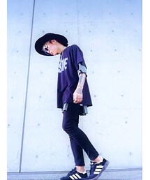 DOUBLE NAME | DOUBLE NAME ｵｰﾊﾞｰｻｲｽﾞｶｯﾄｿｰ(Tシャツ/カットソー)