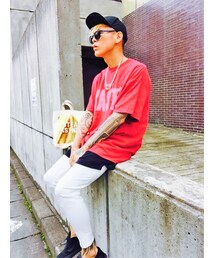 DOUBLE NAME | DOUBLE NAME ｵｰﾊﾞｰｻｲｽﾞｶｯﾄｿｰ(Tシャツ/カットソー)