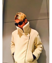 ジャケット閉めてたバージョン🙊✌️️💨💨💕 | 襟立てが良い感じ〜🙉✌️️💕🎵(ライダースジャケット)