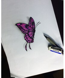 作成途中〜✏️🎨🏃💦 | バタフライ🎨🐛🐛🐛🌺(その他)