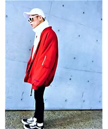 別バージョン〜〜🙉🎵✌️✨💁‍♂️👺👻👹🥛🍿🍫🍷🌹🥀🎍🐓 | 紅白～♪(☝΄◞ิ۝◟ิ‵)☝(ミリタリージャケット)