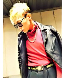 赤黒コーディネート多し💧💧💧💁‍♂️💃💁‍♂️🕺💁‍♂️🕴🏻💁‍♂️💃💁‍♂️🕴🏻🙊🎵✌️✨💦 | UNIQLO ﾀｰﾄﾙﾈｯｸ(Tシャツ/カットソー)