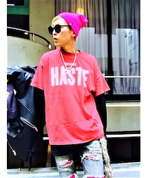 脱いでミタ✌️🙊🎵✨💕💁‍♂️💃💁‍♂️🤡💁‍♂️👯‍♂️💁‍♂️💃💁‍♂️🕺🌟🎵 | DOUBLE NAME ｵｰﾊﾞｰｻｲｽﾞｶｯﾄｿｰ(Tシャツ/カットソー)