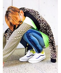 むかしむかしのスニーカー👍ラインカラー珍しいデショ💕🙊🎵✨👟👟👟 | ﾌﾞﾙｰﾗｲﾝ VANSｵｰﾙﾄﾞｽｸｰﾙ🎵(スニーカー)