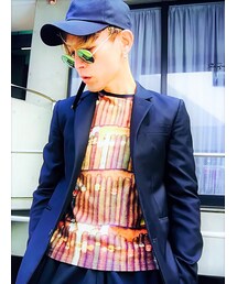 お友達からのプレゼント〜〜🙊🎵✌️💕🚬🚬🚬🚬🚬🚬💴💰 | Paul & JOE　葉巻柄ｶｯﾄｿｰ(Tシャツ/カットソー)