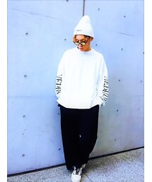 UNIQLO | UNIQLO　ﾜｲﾄﾞﾌﾞﾗｯｸﾗｲﾝｼﾞｬｰｼﾞ(その他パンツ)