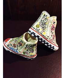 お手製〜〜🙊💕🎵✌️🖊🖊👟🎨👟👟🎵💕🖊 | 手書きｺﾝﾊﾞｰｽ🎵(スニーカー)