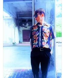 ひさしぶりに着ました😄🎵✨✌️💕🕺💃💕✌️ | 柄ｼｬﾂ🎵(シャツ/ブラウス)