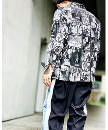 コミックのシーンをプリント👻👟🚀🎃🔫😈⛓🕺🎶 | スペースコブラ🚀🤡❤️🔫🕺(シャツ/ブラウス)