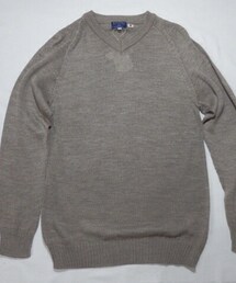 【SONTAKU】 HOLE GARMENT LINEN V-NECK KNIT BEGIE
(ニット/セーター)