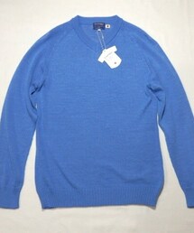 【SONTAKU】HOLE GARMENT V-NECK KNIT BLUE(ニット/セーター)