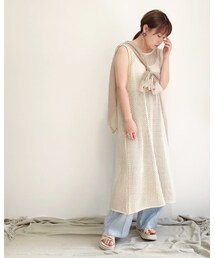 front Style‎𓂅 | シアーシャツをたすき巻きしてアクセントをつけました(* ఠ‿ఠ *)(その他)